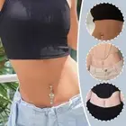Glitter Fake Belly Button Bar Long Drop Dangle Body Non-Piercing Rin; δё