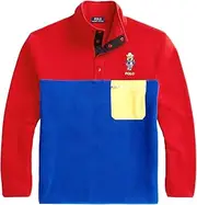 [POLO RALPH LAUREN] Men's Fleece Pullover Jacket Sweater Snap Closure