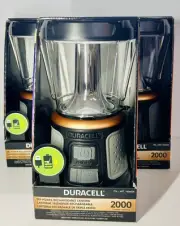 3 Duracell 2000 Lumen LED TRI Power Solar Rechargable Lantern Lighting New