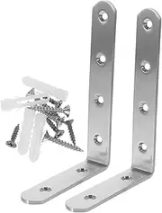 PERSELOSO 2pcs Anti-tip Kit Safety Cabinet Shelf Brackets Anchors Angle Brackets Proofing Proof Proofing Furniture Anchor Proof Kit Shelf Supports Silver 304 Stainless Steel