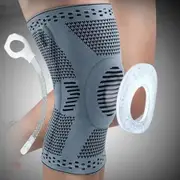 1pcs knee patella protector brace silicone spring knee pad basketball running compression knee sleeve