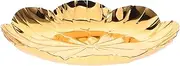 GLSTOY Golden Decorative Plate Elegant Serving Tray for Cakes Snacks Jewelry Antique Style Finish for Weddings Birthdays Home Decor Afternoon Tea