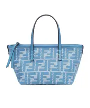 Fendi Roll Mini FF Jacquard Mini Tote Bag One size blue