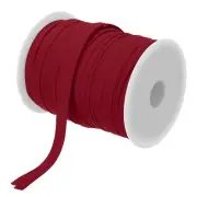 2/5 Inch Double Fold Bias Tape Polyester Bias Tape(Wine Red 55 Yards)