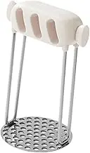 Oshhni Potato Masher Potato Ricer Hand Press Tool Portable Manual Cookware Food Masher Smasher for Beans Pea Vegetables Cooking Egg, White