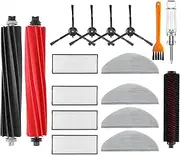 [Bibemorol] Replacement Parts for Roborock S8 Pro Ultra/S8 Docking Robot Vacuum, Robot Vacuum Accessories with 2 Main Brush, 4 Filters, 4 Side Brush, 1 Cleaning Brush