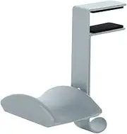 Headset Stand Headset Holder Desk Mount Universal Headphone Stand Office Gaming Hanger Bracket Display Rack Headset Holder Space Saving Table Clamp Desktop Headset Holder (Color : A-Gray)