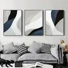 Home Decor Print Paper Framed Canvas Wall Art Abstract Navy Blue 3 sets Poster