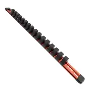 ABN Orange Aluminum SAE 1/2" Drive Socket Organizer Tool Holder Rail and Clips