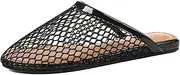 [Lyrisiphy] Women's Mesh Mule Flats Breathable Slip-On Summer Sandals Lightweight Flat Shoes for Casual or Indoor Wear