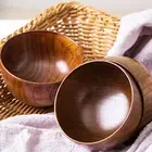 1 Pc Salad Bowl Safe Store Easily Wood Bowl Serving Fruit Rice Soup Container