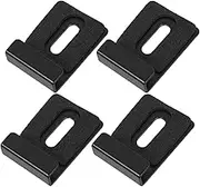 TOPPERFUN 1set Mirror Clip Picture Hanger Utility Hanger Tile Hanger Bracket Mirror Holder Clips Headboard Wall Mounting Brackets Mirror Hooks Hangers Tile Display Rack Black Stainless 4pcs