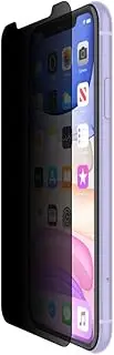 Belkin SCREENFORCE Tempered Glass Privacy Screen Protector for iPhone 11, iPhone XR, Model Number: OVA006zz