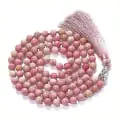 Women's 108 Mala Prayer Beads Wrap Necklace with Long Tassel Healing Crystal Stone Necklace Yoga Meditation Reiki Quartz Jewelry