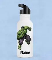 INCREDIBLE HULK Personalised Kids Water Drink Bottle Stainless Steel 600ml