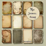 Junk Journal Mini Journal Cards, Scrapbooking, Ephemera, Tags, Embellishments