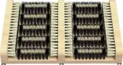SCRUBIT Boot Scraper Brush – Flat Door Scrubber Mat - All Wood, Black, Yellow