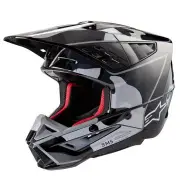 S-M5 Rover 2 Helmet Ece 22.06 Black Silver Glossy