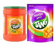 Tang Orange Instant Drink Mix Plastic Jar 750g + Mango Pouch 375g- 2 Pack