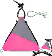 Cycling Storage Bag - Reflective Bicycles Triangle Bag | Waterproof Under Seat Shoulder Backpack Triangle Reflective Bike Accessories for Phone & Wallet