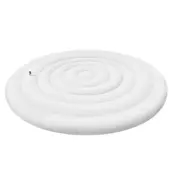 Inflatable Hot Tub Cover Inflatable Round Lid Handled Hot Tub Cover Outdoor Rain-Proof Lid Fold Cover with Insulation A White