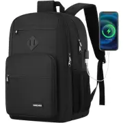 Black Backpack for Men Women, Durable Casual School Backpacks Teens Boys and ...
