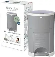 Dekor Plus Hands-Free Diaper Pail | Gray | Easiest to Use | Just Step – Drop – Done | Doesn’t Absorb Odors | 20 Second Bag Change | Most Economical Refill System |Great for Cloth Diapers