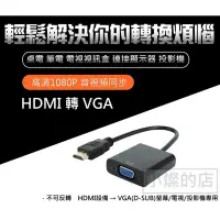 在飛比找Yahoo!奇摩拍賣優惠-HDMI 轉 VGA 轉換器 鍍金接頭 hdmi to vg