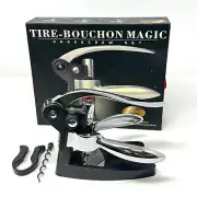 Chrome Wine Bottle Opener Corkscrew wine opener Set Vertical Lever With Stand