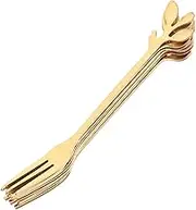 Beatifufu 10pcs Stainless Steel Mini Forks Elegant Design for Appetizers Desserts and Salads for Cocktail Parties Home Use and Outdoor Activities