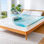 Marsail 3-inch King Memory Foam Mattress Topper, Gel Infused Cooling, Soft for Sleeper Sofa, RV, Camper, CertiPUR-US Certified