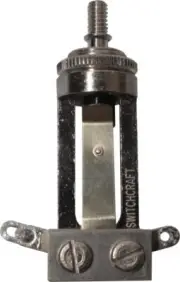 Switchcraft Long Straight 3-way USA Toggle Switch for Les Paul Nickel/ Amber Tip