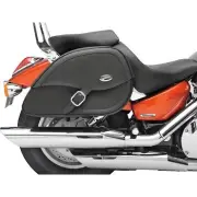 SADDLEMEN 3501-0459 Drifter Teardrop Saddlebags with Shock Cutaway