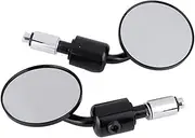 Joyzan Motorcycle Mirrors, Motor Bar End Rear View Mirrors Side 22Mm 7/8 Inch Handlebar Rearview Mirror Universal Rotatable Adjustable Aluminium Alloy For Most Motorcycles Scooter Bike Left And Right