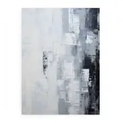 Abstract Knife Grey Art Painting Canvas Print