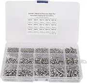 QANYEGN Assorted Screw Set, Self Tapping Sheet Metal Screws Assortment Kit, Stainless Steel Flat Head Self Drilling Screws Set