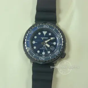 SEIKO 精工 PROSPEX 鮪魚罐頭 太陽能 潛水腕錶 - 矽膠帶/藍面黑 SNE518P1 [ 秀時堂 ]