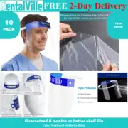 10 x Safety Full Face Shield Reusable FaceShield Clear Washable Face Anti-Splash
