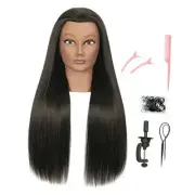 30 Inch Brown 80% Human Hair Mannequin Head with Stand for Hairdresser