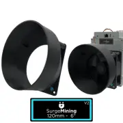 120mm to 6 Inch - Fan Shroud Adapter Crypto ASIC Miner Silencer Antminer S9 L3+