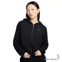 在飛比找Yahoo奇摩購物中心優惠-【下殺】Nike 外套 女裝 連帽 刺繡 寬鬆 黑【運動世界