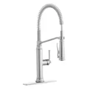 Kitchen Faucet Pull-Down Sprayer Coil Springneck Stainless Steel Secure Docking