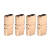 10mmx5mm Flat Leather Clasps, 4Pcs Bracelet Clasps, Rose Gold
