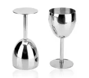 Stainless Steel Goblet Glass-Set of 2