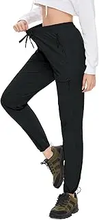 [SEVEGO] Womens Hiking Pants Tall Inseam 30"/32"/34"/36" Athletic Cargo Pants Lightweight 4 Zipper Pockets Water Resistant