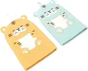 NULYLU 2pcs Kid Cartoon Bath Mitts Adorable Animal Bath Towel Exfoliating Bath Towel