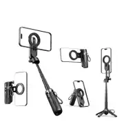 ZLOS Mini Selfie Stick Magnetic Wireless Bluetooth Extendable All-in-1 Selfie Stick Tripod