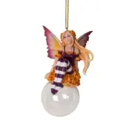 Amy Brown Bubble Rider Cassia Ornament Christmas or Year-Round Resin & Glass