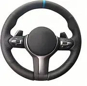 Hand-Stitched Car Steering Wheel Cover,for BMW F33 F30 M2 M3 F82 M4 M5 F12 F13 M6 F85 X5 X6 F87 F80 MSport,Microfiber Leather Steering Wheel Protector Wrap Accessories