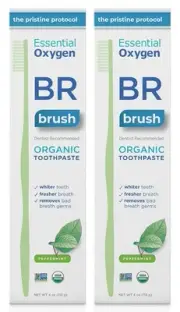 Essential Oxygen BR Certified Organic Toothpaste, for Whiter Teeth, Fresher Brea